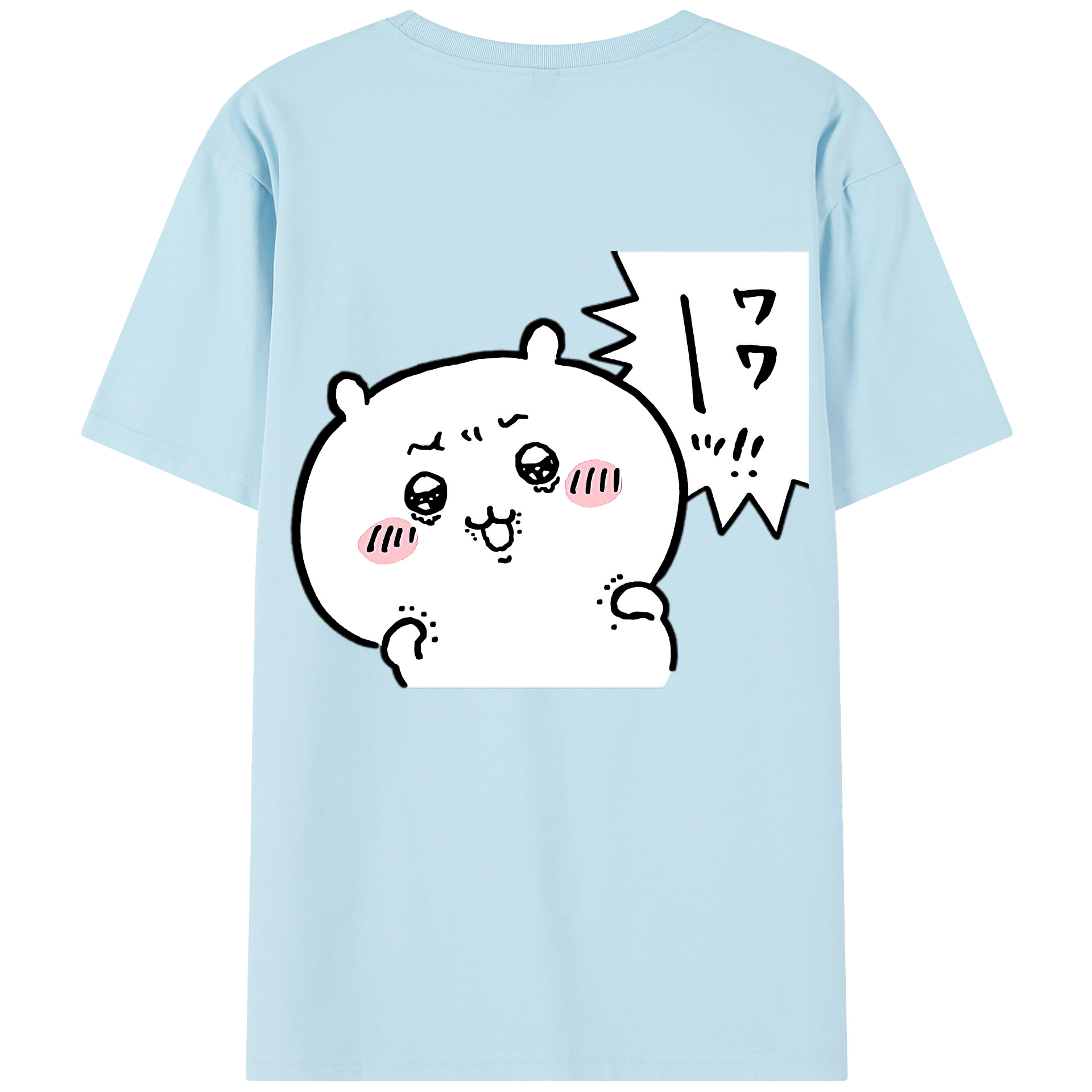 （画像用） ちいかわ ちいかわ Chii-kawa chiikawa 綿100％半袖Tシャツ（背面プリント）